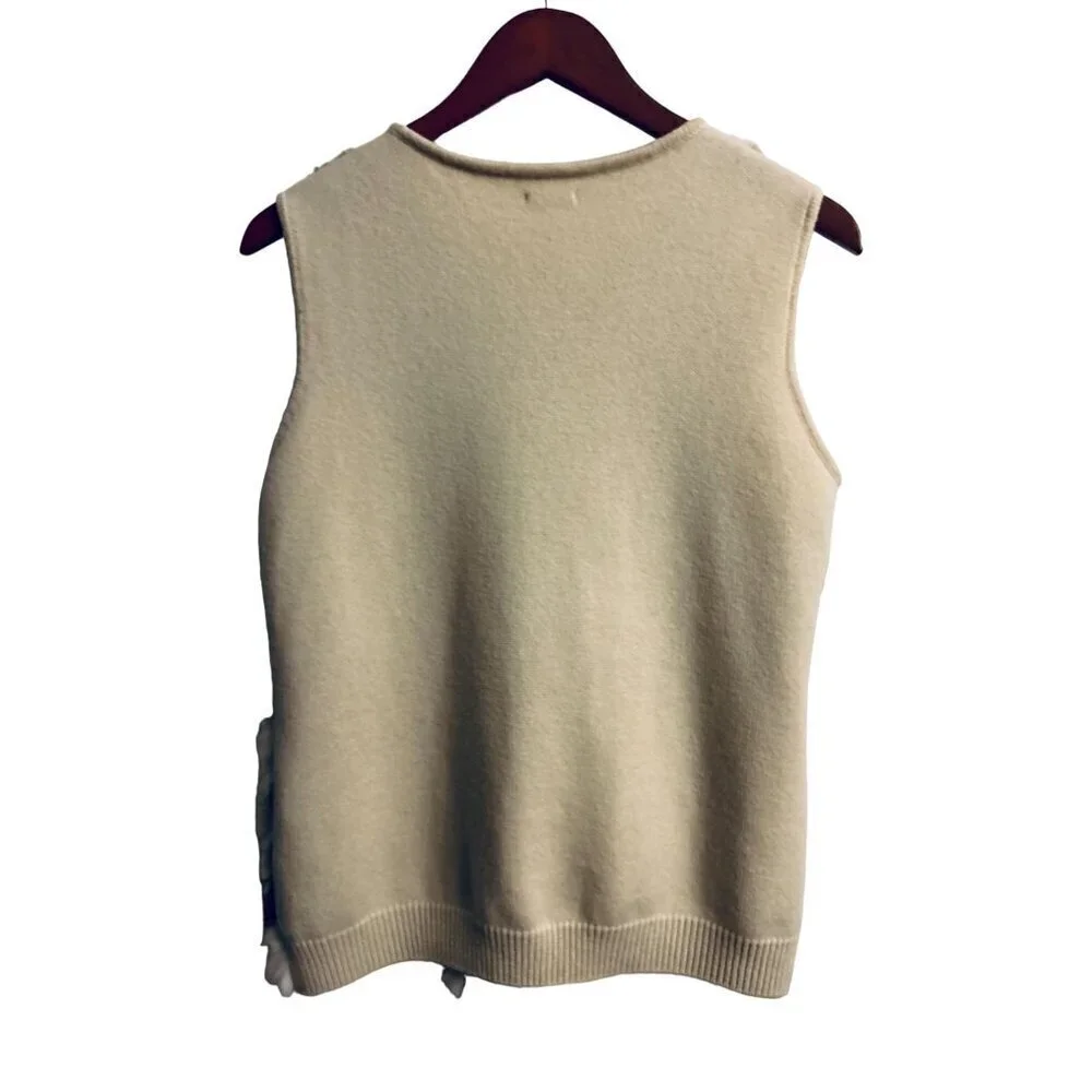 J MCLAUGHLIN Women's Vest with Rabbit Fur & Merino Wool Size Small